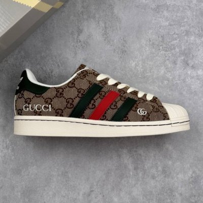 Local Core Private Adidas Originals Superstar X Gucci Brown, White And Green Low