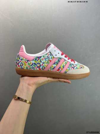 Liberty London X Adidas Originals Samba Og Gray Pink This Shoe Continues The Tra - Click Image to Close