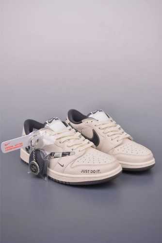 fragment X Travis Scott X Dior Air Jordan 1 Low Three-Party Joint Inverted Ho