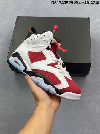 nike Air Jordan 6 Retro Carmine Rouge Jordan Aj6 Mid-Cut Retro Casual Culture - Click Image to Close