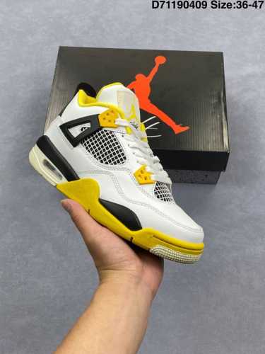 Genuine Nike Air Jordan 4 Retro Nike Michael Jordan Aj4 Mid-Top Retro Casual Spo