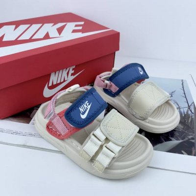 Nike X Jordan Ls Slide Children's Sports Sandals With Front And Back Velcro Stra