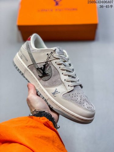 Overseas Bestseller Limited Release! Nike Sb Dunk Low Lv Collaboration Gray Snak