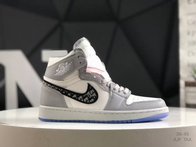Nike Dior X Air Jordan 1 High White Grey High Top Original Shoe Original Last Ca