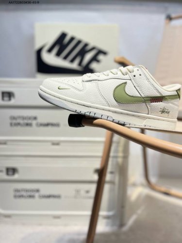 Nike Sb Dunk Low Stussy Collaboration Anniversary Premium Custom Low-Top Casual