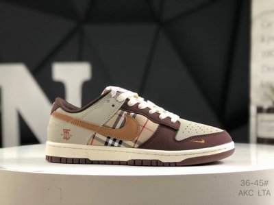 Overseas Hit Limited Sale High-End Customized Nike Sb Dunk Low Burberry Joint --