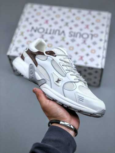 2025 Louis Vuitton Olympia Leather Round-Toe Lace-Up Low-Top Casual Shoes For Me