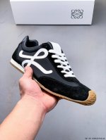 Jitu Loewe Ballet Runner 2.0 Calf Leather Round-Toe Lace-Up Low-Top Casual Shoes