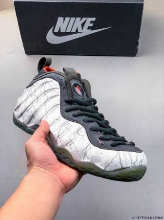 Pure Original Nike Air Foamposite One Mid-Top Retro Basketball Shoes Pure Rubber - Click Image to Close