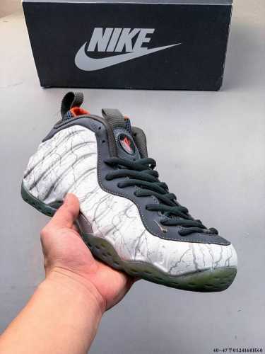 Pure Original Nike Air Foamposite One Mid-Top Retro Basketball Shoes Pure Rubber