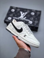 Fedition Nike Sb Dunk Low X Louis Vuitton White And Black Full-Star Company-Grad