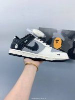 Company-Grade Nike Sb Dunk Low Bape Collaboration White/Gray/Black" Anniversary