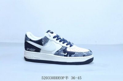 Nike Air Force 1 Af1 Nike Low-Top Air Force One Casual Skateboard Shoes Stussy M