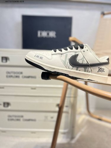 Nike Sb Dunk Low "Dior Joint" Anniversary High-End Custom Low-Top Casual Shoes C