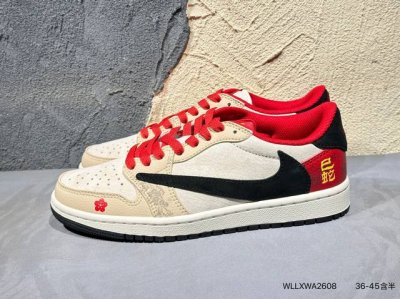 travis Scott X Fragment Design X Air Jordan Aj1 Low Og Sp Three-Party Joint L