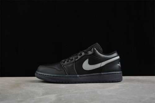 Cj Version Pure Original Air Jordan 1 Low Aj1 Joe 1 Black And White Canvas Patch