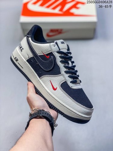 Overseas Limited Sale Company-Level Nike Air Force 1 '07 Low Black And White Thr