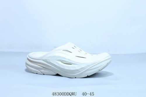 Hoka Summer Versatile Beach Flip-Flops Solid Color Simple Indoor Slippers 48300D