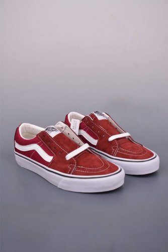 vans Sk8-Low Burgundy A New Generation Of Low-Top Vulcanized Canvas Shoes Thi