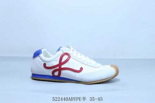 loewe Loewe Ballet Runner Calfskin Round Toe Lace-Up Low-Top Waffle Series Li
