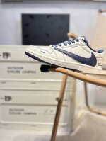 Company-Grade Top-Grain Leather Supreme X Jordan Air Jordan 1 Low Aj1 Low-Top Ba