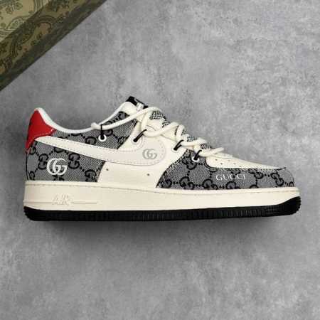 Local Core Private Nike Air Force 1 '07 Low Gucci Collaboration Gray Pattern Dra - Click Image to Close