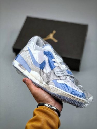 Air Jordan Legacy 312 Low Aj312 White And Blue Velcro Three-In-One Sneakers Cd70