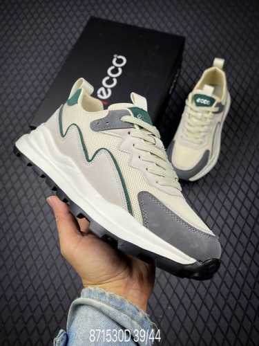 D Ecco Men's Sports Casual Shoes Thick-Soled Agan Shoes Retro Running Shoes Waff