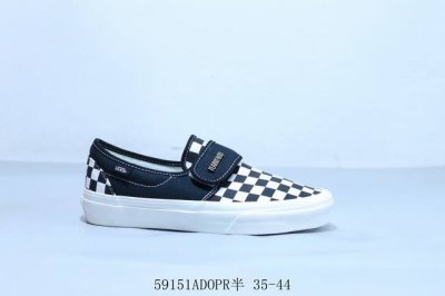 Vans Slip-On 47V Dx Anaheim Velcro Retro Casual Canvas Shoes, Unisex Black And W