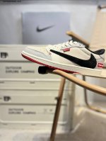 Company-Level Top Layer Leather Supreme X Jordan Air Jordan 1 Low Aj1 Low-Top Se