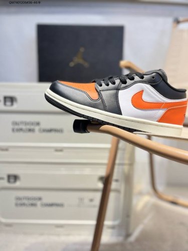 Company-Grade Top-Grain Leather Jordan Air Jordan 1 Low Aj1 Low-Top Basketball S