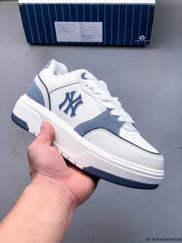 Company-Level! Mlb Chunky Liner Thick-Soled Casual Running Shoes With Ny Print A