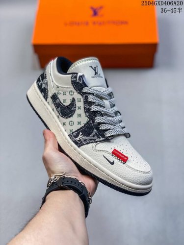 Overseas Hit Limited Sale! Nike Jordan Air Jordan 1 "Lv Joint Black Broken Hook"