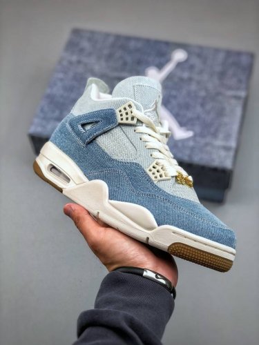 Air Jordan 4 Denim Worn Blue Aj4 Joe 4 Washed Denim Ib6716-100 #The Entire Shoe