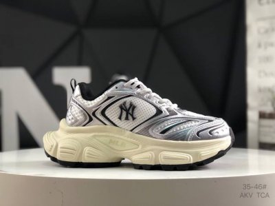 Mlb Big Ball Chunky Mesh Thick-Soled Dad-Style Low-Top Velcro Strap Lightweight