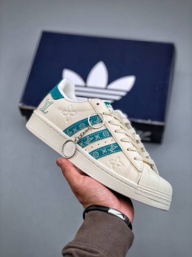 C Edition Ad Originals Superstar X Louis Vuitton White And Blue Featuring A Bran