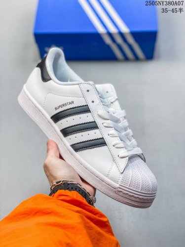 Adidas Originals Superstar 2 White/Black Retro Trend Slip-Resistant Durable Low-