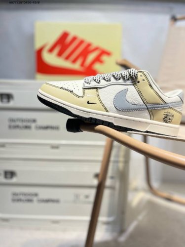 Nike Sb Dunk Low Stussy Collaboration Anniversary Premium Custom Low-Top Casual