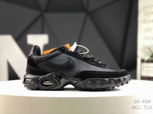 Nike Air Max Waffle Sp Black And Anthracite Air Cushion Waffle Mix Series Low-To