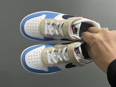 Nk Empty One Work Boot Low-Top Velcro Children's Skate Shoes White Size: 22-37.5