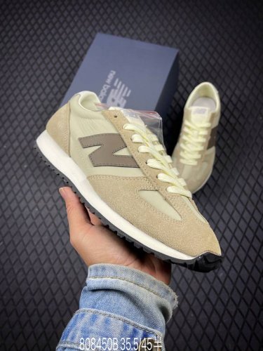 B Corporate-Level New Balance Nb 471 Series Fabric Cow Split Leather Retro Fashi
