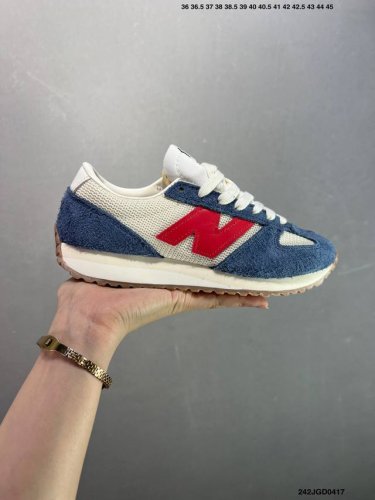 New Balance Nb 471 Series Fabric Cow Split Leather Retro Fashion Non-Slip Wear-R