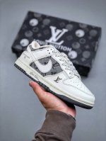 Fedition Nike Sb Dunk Low X Louis Vuitton White Full Star Company-Grade Producti