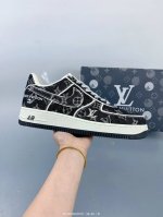 Company-Level Nike Air Force 1 '07 Low Lv Collaboration - Deep Black Denim Air F