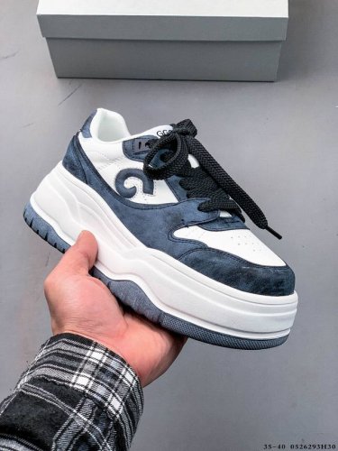 gg-Cc City Agent Casual Platform White Shoes Thick-Soled Daddy Shoes Series P