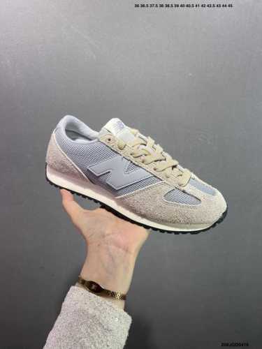 New Balance Nb 471 Series Fabric Cow Split Leather Retro Fashion Non-Slip Wear-R