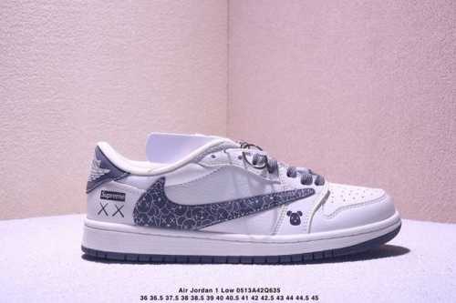 Travis Scott X Jordan Air Jordan 1 Low Lv Collaboration Blue Gray Brown Reverse