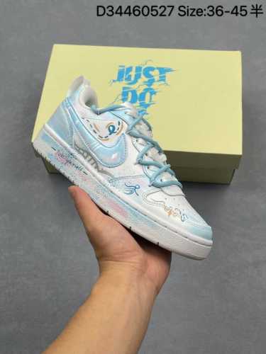 Corporate-Level Nike Court Vision Lo Diy Customized Low-Top Versatile Breathable