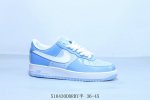 Nike Air Force 1 Af1 Low-Top Casual Skate Shoes White/Blue Product Code Hv9405-4