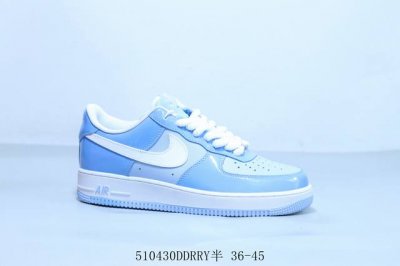 Nike Air Force 1 Af1 Low-Top Casual Skate Shoes White/Blue Product Code Hv9405-4